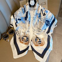 여성 고급 롱 실크 스카프 F052