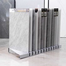 세라믹 타일 디스플레이 랙 대리석 석재 샘플 쇼룸, 실버100cmx30cm(카드슬롯1.3cm)