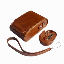 PU 가죽 케이스 Leica V-LUX20 하드 protable 파우치 커버 어깨 스트랩, 02 Brown