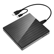 외장dvd플레이어 외장형 CD DVD 드라이브 Typec USB3.0 휴대용 /-RW 플레이어 Rewriter 버너 SD TF 슬롯 노트북 데스크탑 용, 하나, 검은 색