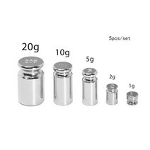 주방 저울 계량스푼 정확한 교정 세트 스테인레스 스틸 무게 크롬 도금 홈 1/2/5, 1g2g5g10g20g 5pcs
