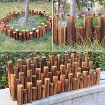 [하이오브제] 통나무 울타리 원목 나무 펜스 정원 화단 꾸미기, 울타리 (대 25cm)