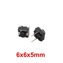 택타일 50Pcs 촉각 스위치 순간 택 버튼 6x6x435678910mm 중간 2 핀, 없음, 6x6x5mm