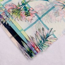 나염 폴리원단 꽃무늬패턴 원피스원단 의류원단 소품만들기 체크패턴 패브릭원단 홈패브릭 5종, 쉬폰, 네이비