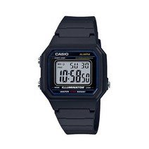 [CASIO 카시오] 무상AS 남성남자용 우레탄밴드 스포츠 군인 전자시계W-217H-1A