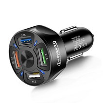 카충이 배터리재생기 aixxco 18w 3.1a 자동차 충전기 듀얼 usb 고속 충전, USB 차량용 충전기, 검은색