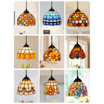 스테인드글라스 조명 빈티지 뱅크 레트로 샹들리에 스탠드 엔틱 도자기 북유럽 단스텐드 앤틱 명품, 레일형(추가구매상품)