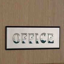 고급 영어 표찰 사무실 화장실 OFFICE TOILET 표지판 영문 이름표 명판 알루미늄, 제품선택, OFFICE(품)(절)