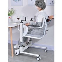 장애인리프트 휠체어리프트 * 다기능 교대 기계 침대 라이드 노인 핸드 리프트 전송 자동차 마비 장애인 케어 화장실 의자, [07] 변기 팔걸이 - 블루(클립+백 조합)