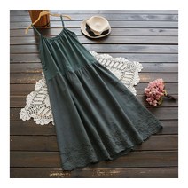 아이버리아다소미얼 레이스 롱 이너 원피스 속치마 레이어드
