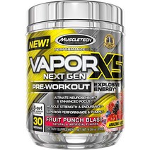 사전 운동 파우더 MuscleTech 증기 X5 남성용 프리 워크아웃 ampamp 여성 PreWorkout 에너지 드링크 믹스 스포츠 영양 제품 후르츠 펀치 블라스트 30인분, [01] 30인분(1팩), [01] 블루 라즈베리 퓨전, [01] 사전 운동