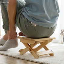 벤치수납의자 수납벤치 서랍형쇼파 수납소파 Vanzlife-접이식 단단한 나무 의자 휴대용 기차 접이식 성인, 한개옵션0