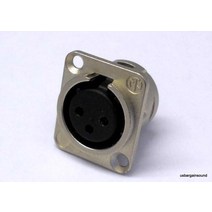 뉴트릭 Neutrik NC3FD-L-0-1 XLR Female Chassis panel (no latch) Nickel w/Silver Contacts