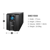 무정전 전원공급장치 Smart-UPS C 1500VA LCD 230V 전력공급배터리 SMC1500IC