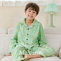 [마밤] 오가닉 40수 9부 아동 주니어 잠옷 파자마 홈웨어 내의 실내복 치즈나쵸