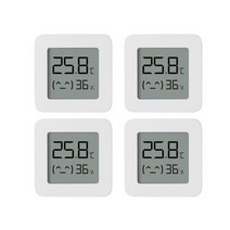 스마트온습도계 온도기록계 원래 xiaomi 스마트 lcd 화면 디지털 온도계 2 mijia 블루투스 온도 습도 센서 수분계 mijia app, 4개