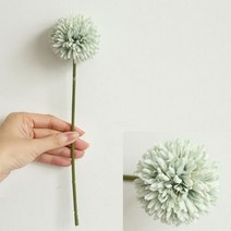 29cm 실크 민들레 인공 꽃 꽃다발 국화 공 홈 웨딩 장식 파티 테이블 화환 DIY, green