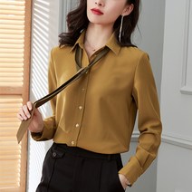 여자블라우스 봄 루즈핏 오피스룩 리본 쉬폰셔츠
