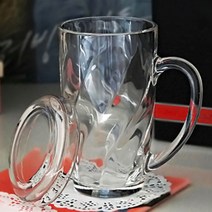 글라스락 강화유리 머그컵 에코텀블러 퓨전 빅 캐닝머그, 스파이럴 뚜껑머그, 1개