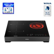 위니아 3구 하이브리드 전기레인지 스탠드8cm/15cm 독립화구 EER32ASDSBS08 / EER32ASDSBS15, 스탠드8cm EER32ASDSBS08