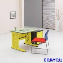 Foryou2782 일자형책상 컴퓨터책상 조립식책상 철제책상 책상 책장 책꽂이, 그린 레드