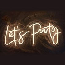 생일 축하 신부 Led 네온 사인 라이트 웨딩 파티 바 실내 옥외 장식 플렉스 투명, 02 Lets Party_01 EU Plug