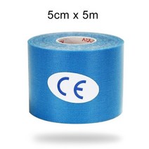 WorthWhile Kinesiology Tape 운동 회복 탄성 테이프 Kneepad 근육 통증 릴리프 무릎 패드 체육관 피트니스 붕대 지원, 10 5X500 Light Blue