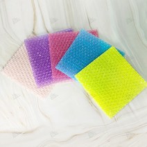 하트모양 파스텔 컬러 에어캡 뽁뽁이 포장지 선물 충격 방수, C) 20X20cm 로즈레드