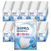 크리넥스 데일리 방역 마스크 KF94 대형 1입, 1개입, 20개, 화이트