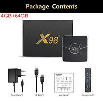 ott박스 디자인 x 98 플러스 Amlogic s905 w2 안드로이드 11 OS 듀얼 와이파이 BT 스마트 OTT TV 박스 유튜브 넷플릭스 ip tv 지원, 03 4GB 64GB_01 미국 플러그