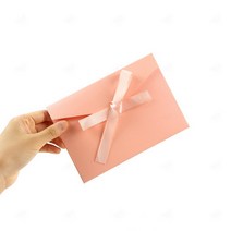 리본 컬러 봉투 1p 청첩장 돌잔치 경조사 상품권 감사 봉투, GS0700381A핑크1P