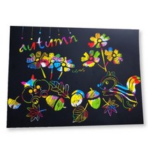 [판박이네1748]가을다람쥐 스텐실 스크래치 만들기 (5인용), 10.가을 다람쥐와 도토리