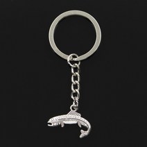 명품 자동차 키홀더 패션 장어 물고기 24x18mm 펜던트 30mm 열쇠 고리 금속 체인 실버 색상 남자 자동차, 한개옵션0