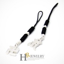 호림쥬얼리 실버92.5정.품)예쁜(HR)실버 불교 핸드폰줄(만자 옴자)(택1)