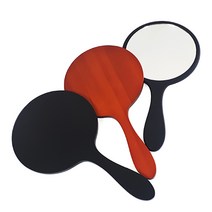 모던하고 우아한 원형 손거울 원목거울 BROWN색상, 단품