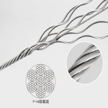 센터 스노클 스노쿨링 마스크 장비 304 스테인리스 고급 빨랫줄 프레임 와이어 로프 0.3 1.2 1.5 2.5 3 4 6, 03 7x19_07 1.2mm_02 10m