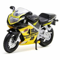 마이스토 스즈키 GSX R600 옐로우색상 오토바이 바이크 모형 피규어 다이캐스트 장난감 키덜트 선물, 단품