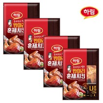 [하림] [냉장] 혼자먹기 딱! 반마리 훈제치킨 270gx4개, 270g, 4봉
