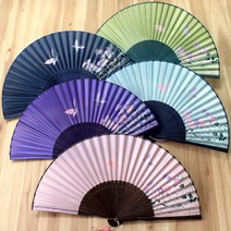 [박씨상방] 수공예 실크 나비장미부채-부채집+매듭, COLOR:핑크, 단품