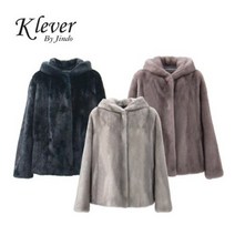 [진도끌레베] [백화점동일] 진도 Klever 휘메일 유색 밍크 후드 자켓 (EJ99_)