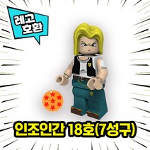 [큐브월드] 레고호환 드래곤볼 캐릭터 블록 미니피규어 중국레고 손오공 베지터, 07. 인조인간 18호(7성구)