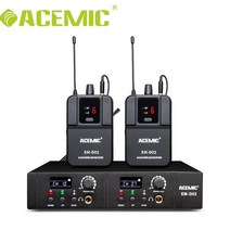 연주용 색소폰핀마이크 asmr 방송용 바이올린 마이크 수업용 유튜버 유튜브용 새로운 릴리스 acemic em-d02 듀얼 채널 무선 인 이어 모니터 시스템 무대 공연 음악 바디