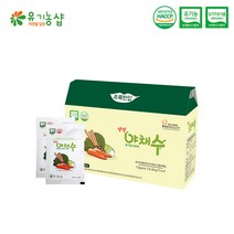 [초록한입] 국내산 유기농 야채수 110ml 21포, 110g