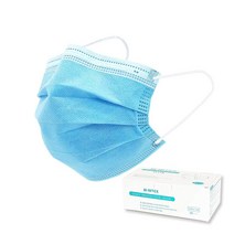 T·IMTEX 일회용 보호 페이스 마스크 귀마개가 있는 통기성 3겹 멜트블로운 천 포함 (블루 50개) 4414697178