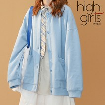 [ 하이걸스 ] 티아 데일리 봄 가을 가디건 처비캣 여성 오버핏 빅사이즈