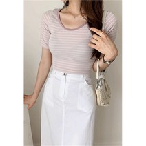 비비더블유스타일 BBWSTYLE 디에브 쫀쫀 ST반팔티셔츠 (5740638)
