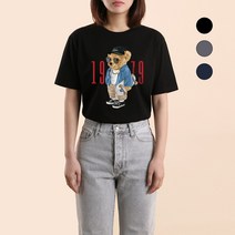 더팀 1979베어 남여공용 빅사이즈 S~4XL 20수 반팔 프린트 티셔츠 (3컬러)