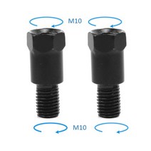 오토바이 미러 마운트 어댑터 높이 조절 나사 백미러 나사 직경 변환기 M10 M8, 1.M10 RH to M10 RH