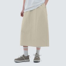 [스노우피크] [정품][스노우피크] 캠플 여성 플레어 롱스커트 Beige S24SWCSK11BG