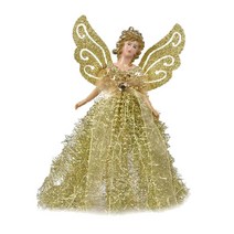 크리스마스 날개 천사 인형 크리스마스 트리 매달려 장식 파티, 코튼 린넨, 골든